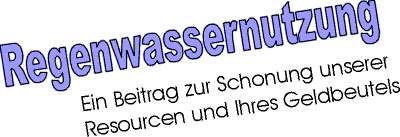 Regenwassernutzung
